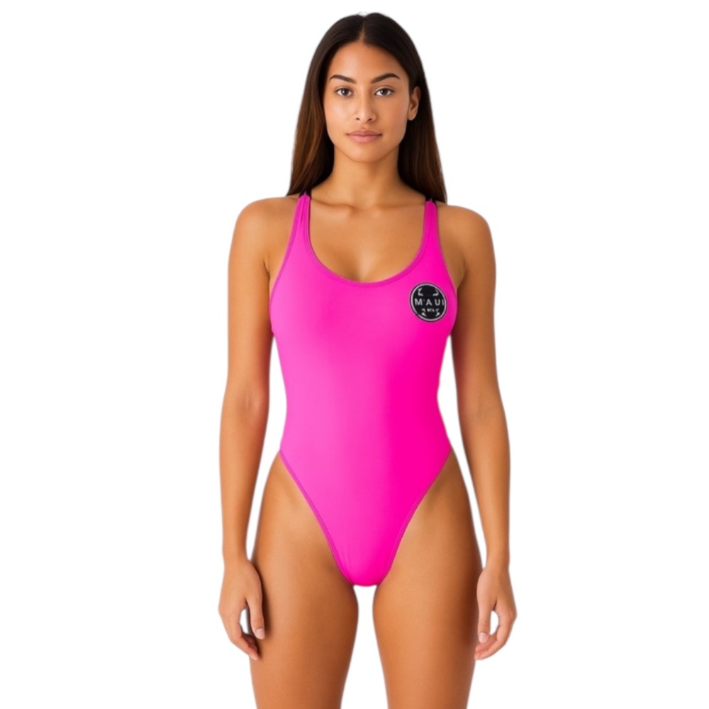 Maui and Sons Hot Pink Bathing Suit XS